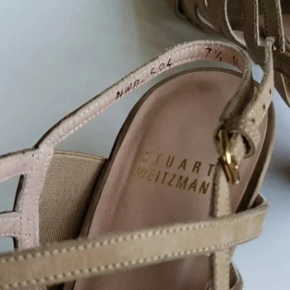 Stuart Weitzman Rollover Nubuck Sandals - Picture 8 of 16